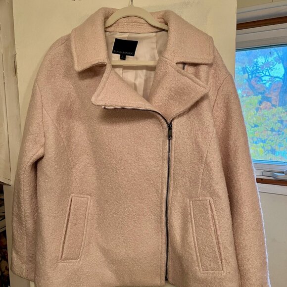 Banana Republic Size L Wool Moto Jacket - Picture 2 of 5